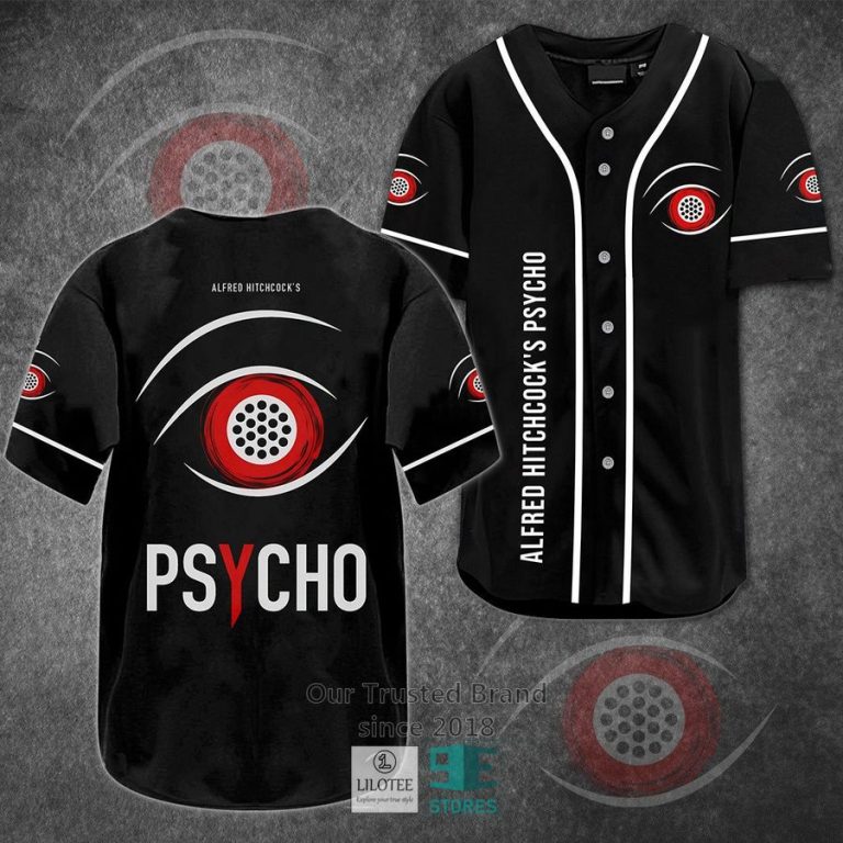 psycho horror movie black baseball jersey 1 44800