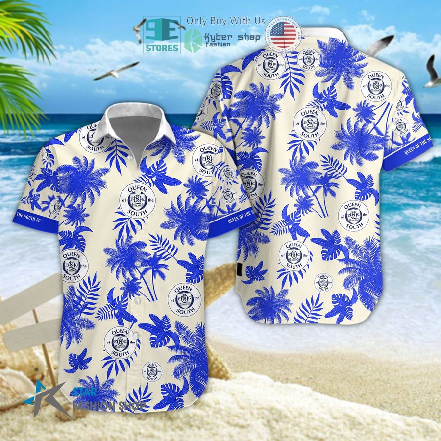 queen of the south f c logo palm tree hawaiian shirt shorts 1 49821