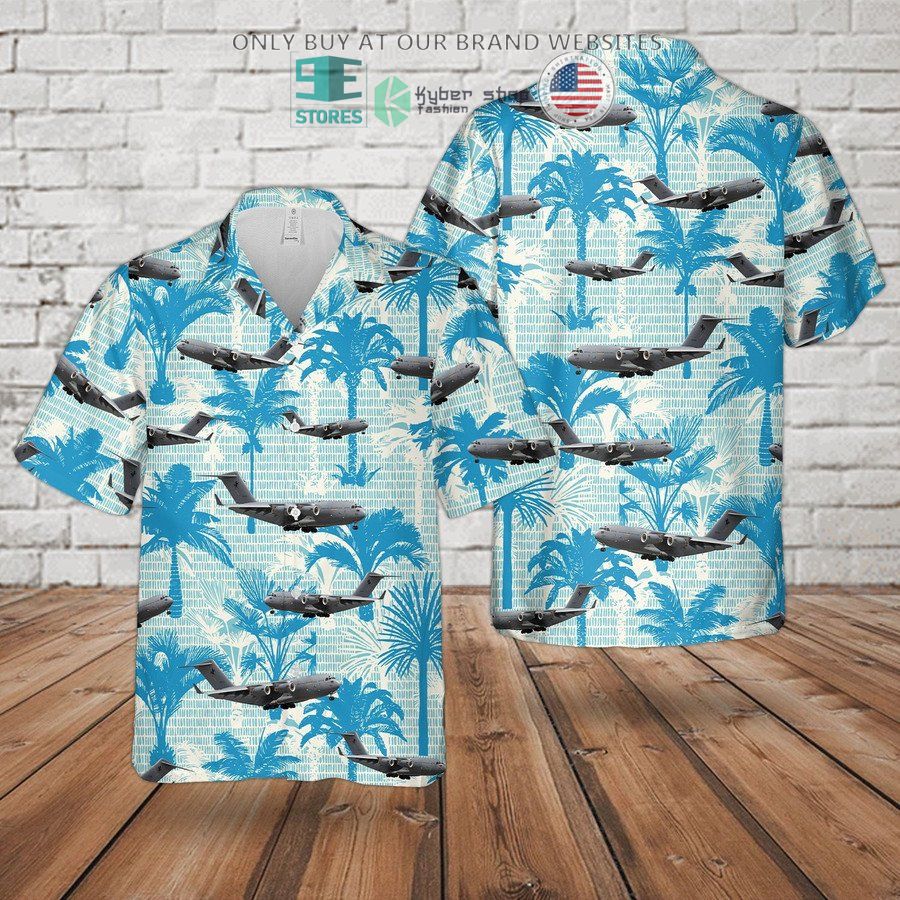 raaf boeing c 17 globemaster blue hawaiian shirt 2 3379