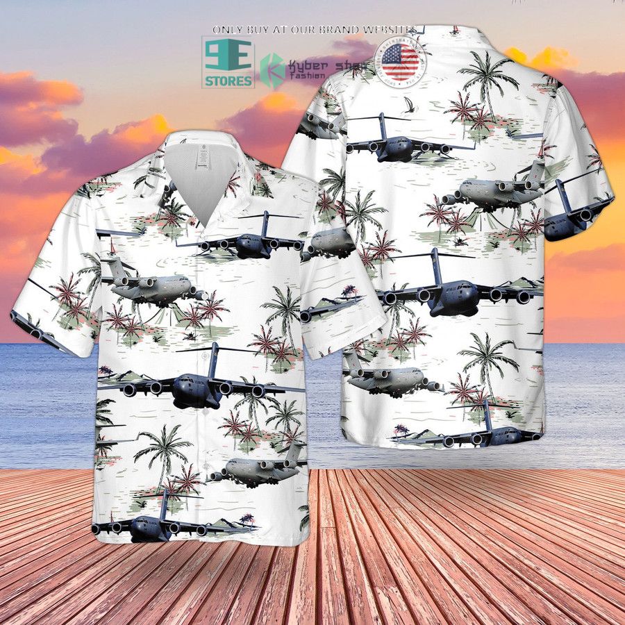 raf boeing c 17 globemaster iii uk c 17 white hawaiian shirt shorts 1 95527