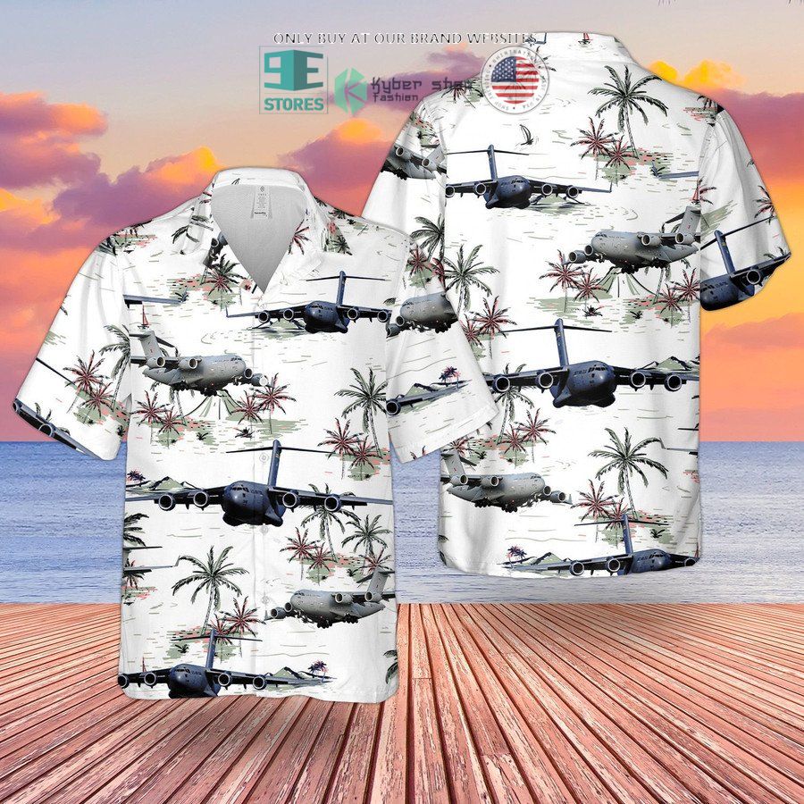 raf boeing c 17 globemaster iii uk c 17 white hawaiian shirt shorts 2 7301