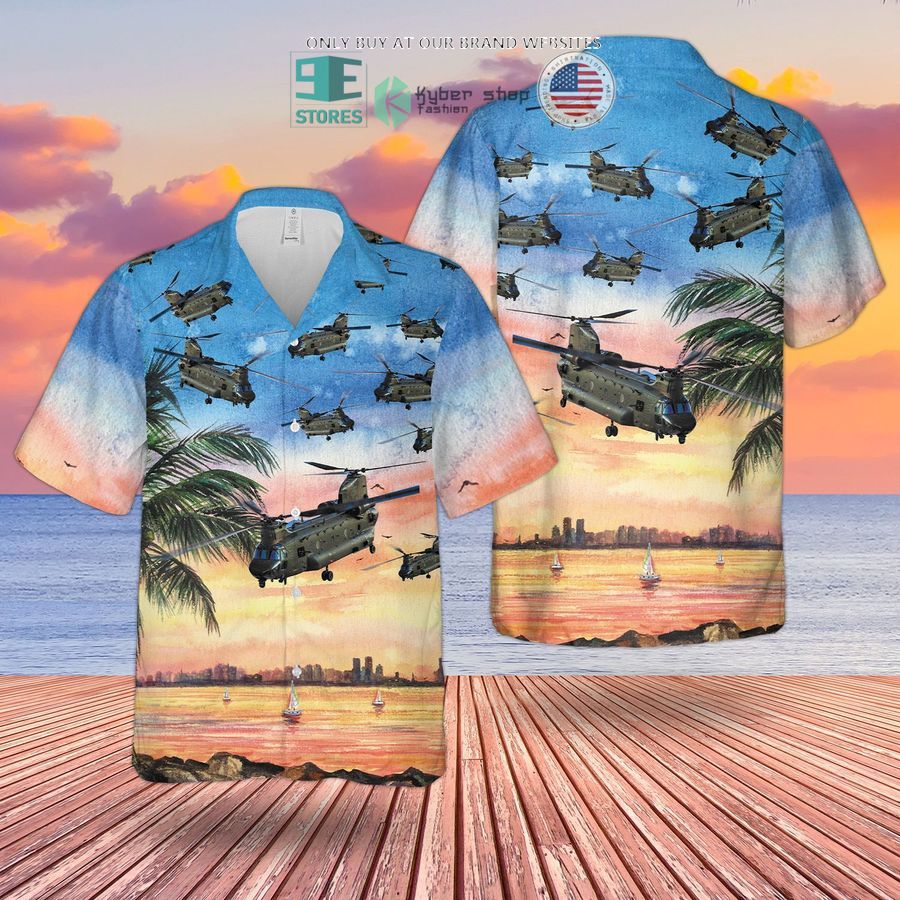 raf boeing chinook hc mk6 hawaiian shirt shorts 1 49046