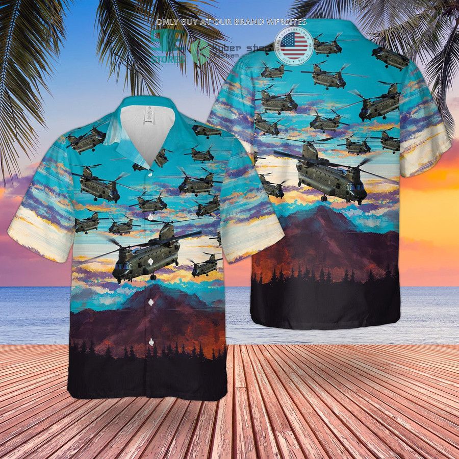 raf boeing chinook hc mk6 mountain hawaiian shirt shorts 1 43398