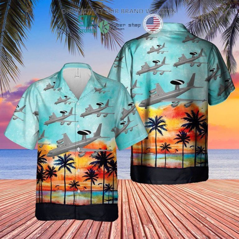 raf boeing e 3d sentry aew1 hawaiian shirt shorts 2 19168