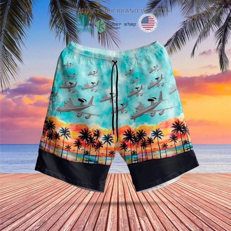 raf boeing e 3d sentry aew1 hawaiian shirt shorts 3 25973