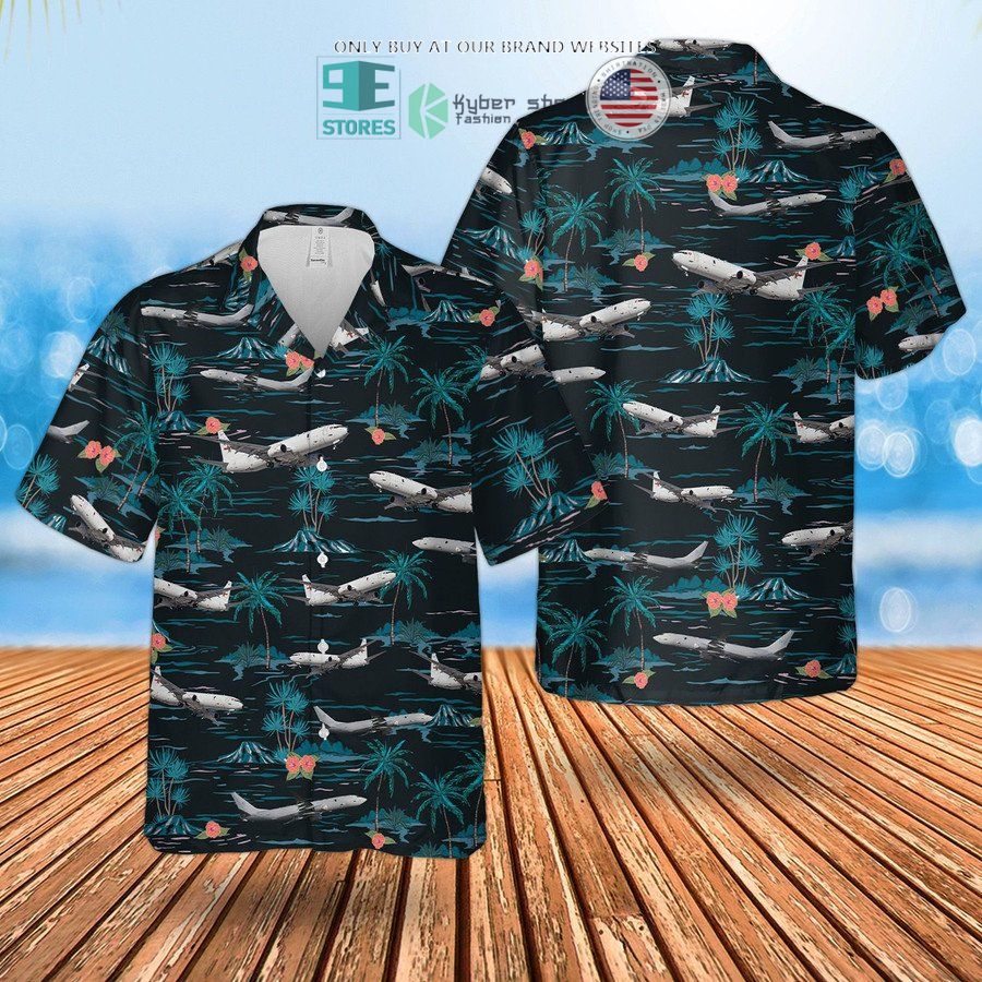 raf boeing p 8a poseidon mra1 hawaiian shirt shorts 1 12271