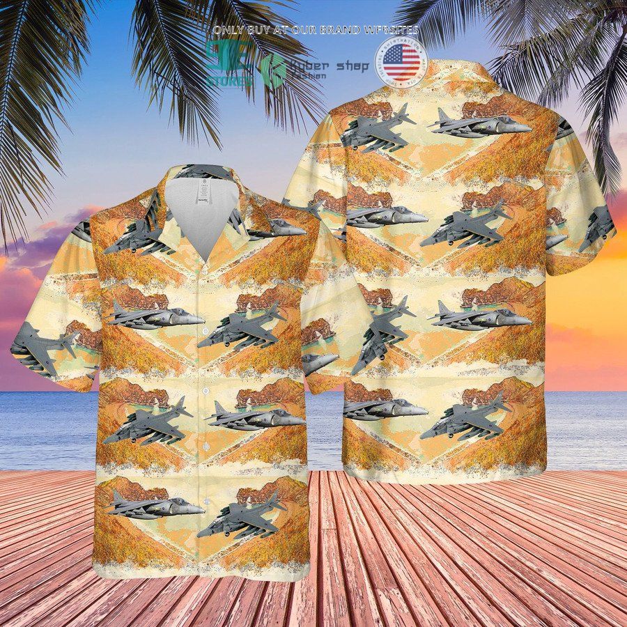raf british aerospace harrier ii harrier gr7 hawaiian shirt shorts 2 76402