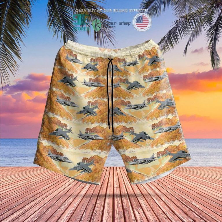 raf british aerospace harrier ii harrier gr7 hawaiian shirt shorts 3 81622