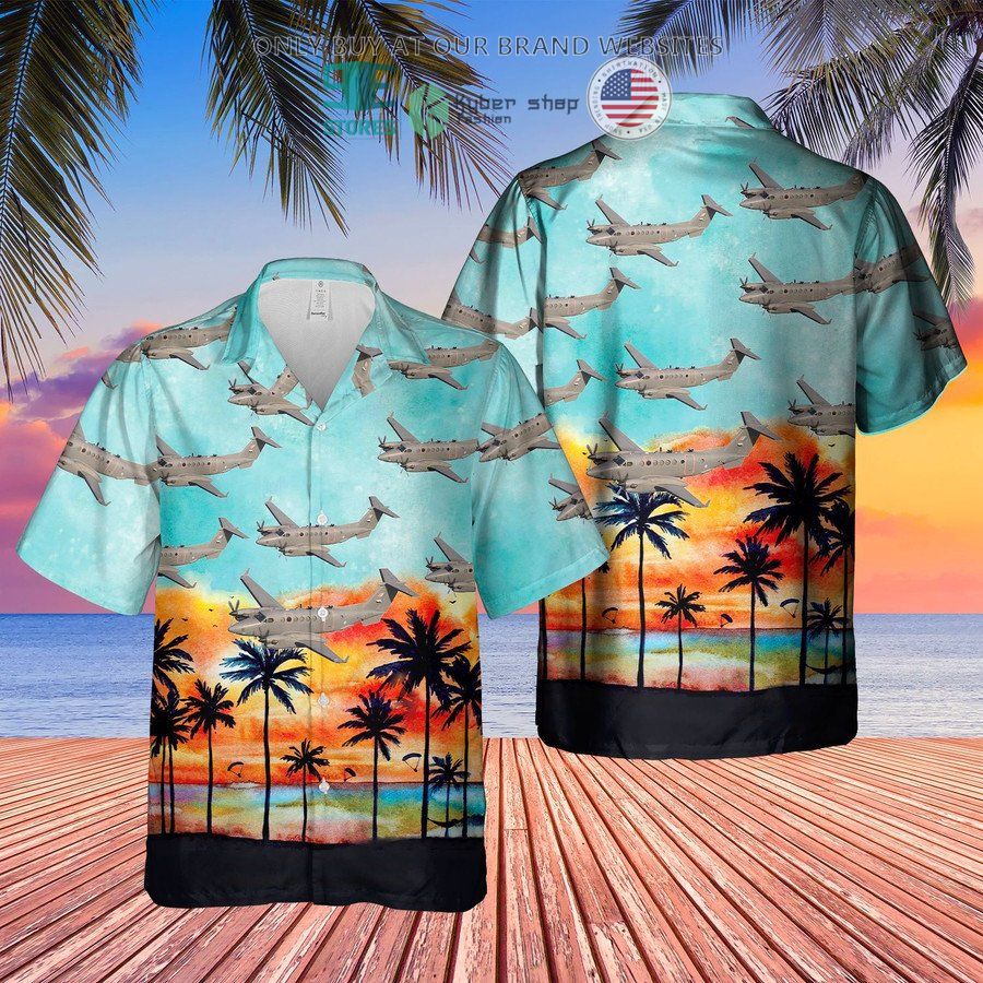 raf hawker beechcraft shadow r1s hawaiian shirt shorts 1 23812
