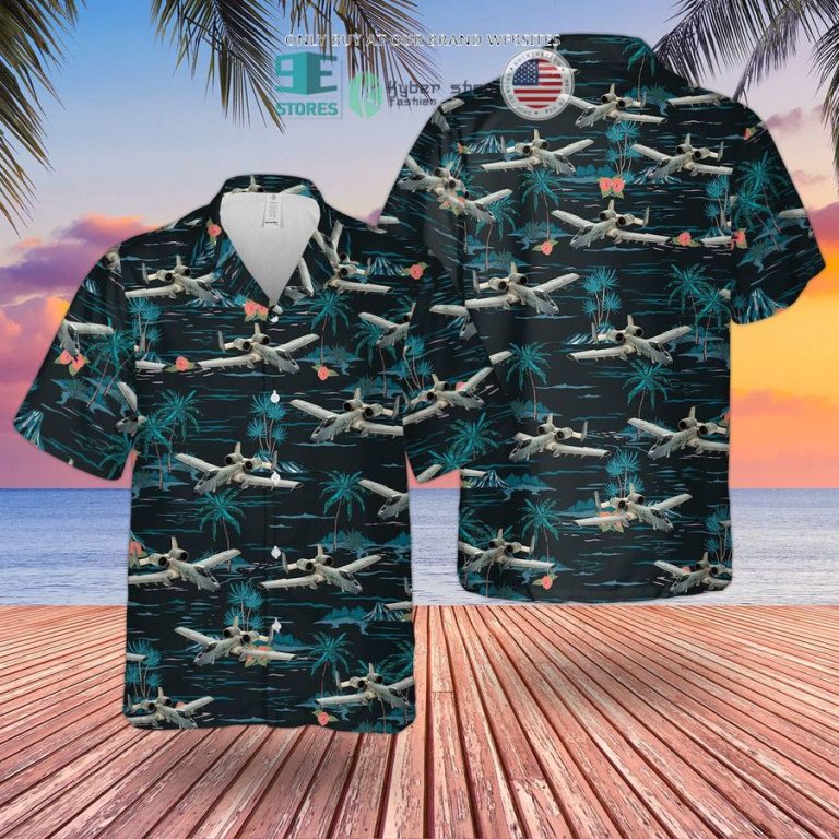 raf historical fairchild republic a 10a thunderbolt ii hawaiian shirt shorts 1 79649