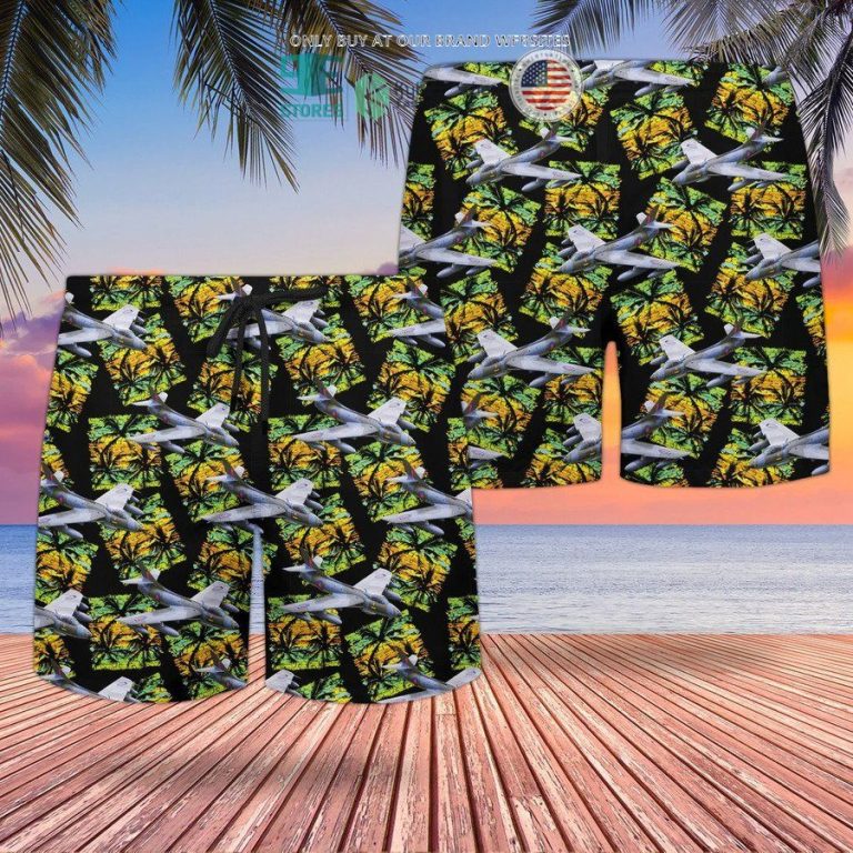 raf historical hawker hunter hawaiian shirt shorts 3 6662