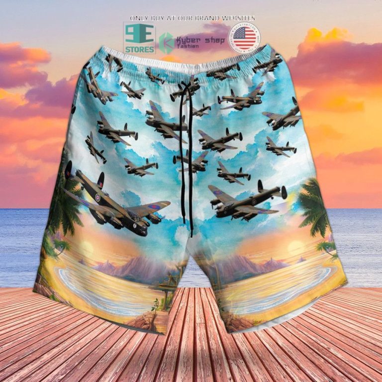 raf historical lancaster bomber hawaiian shirt shorts 3 95179