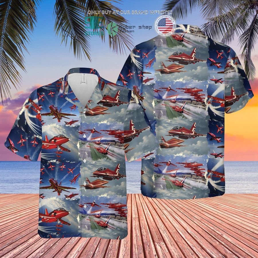 raf red arrows air show hawaiian shirt shorts 1 22817