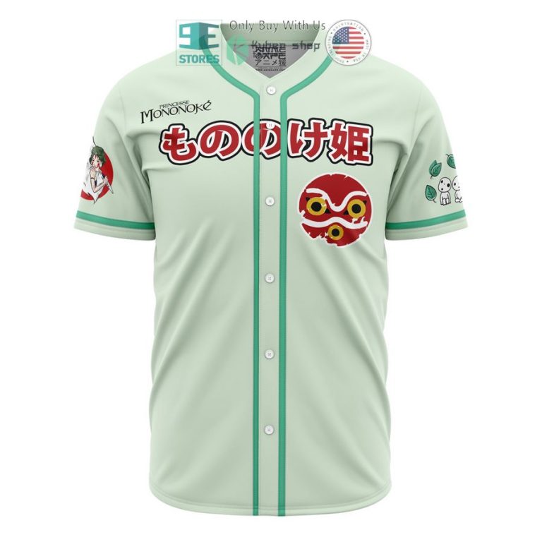 raging princess mononoke studio ghibli baseball jersey 1 49878