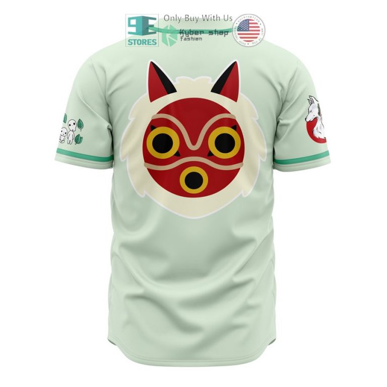 raging princess mononoke studio ghibli baseball jersey 3 52056