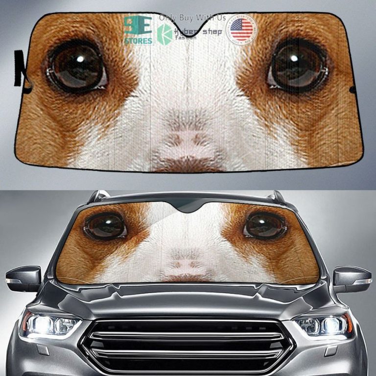 rat terrier eyes car sun shade 1 3508