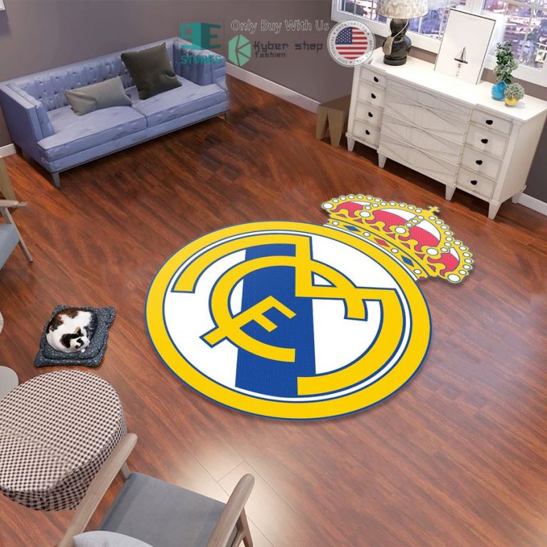 real madrid logo shaped rug 1 88732