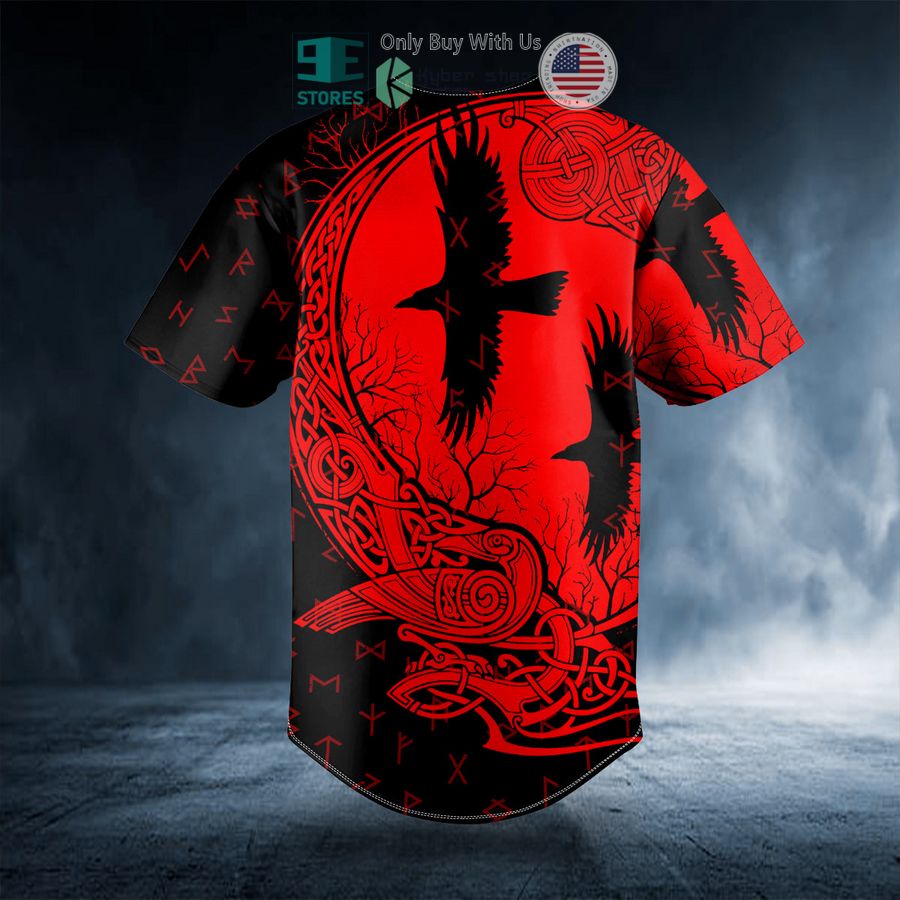 red black ravens viking baseball jersey 4 66815
