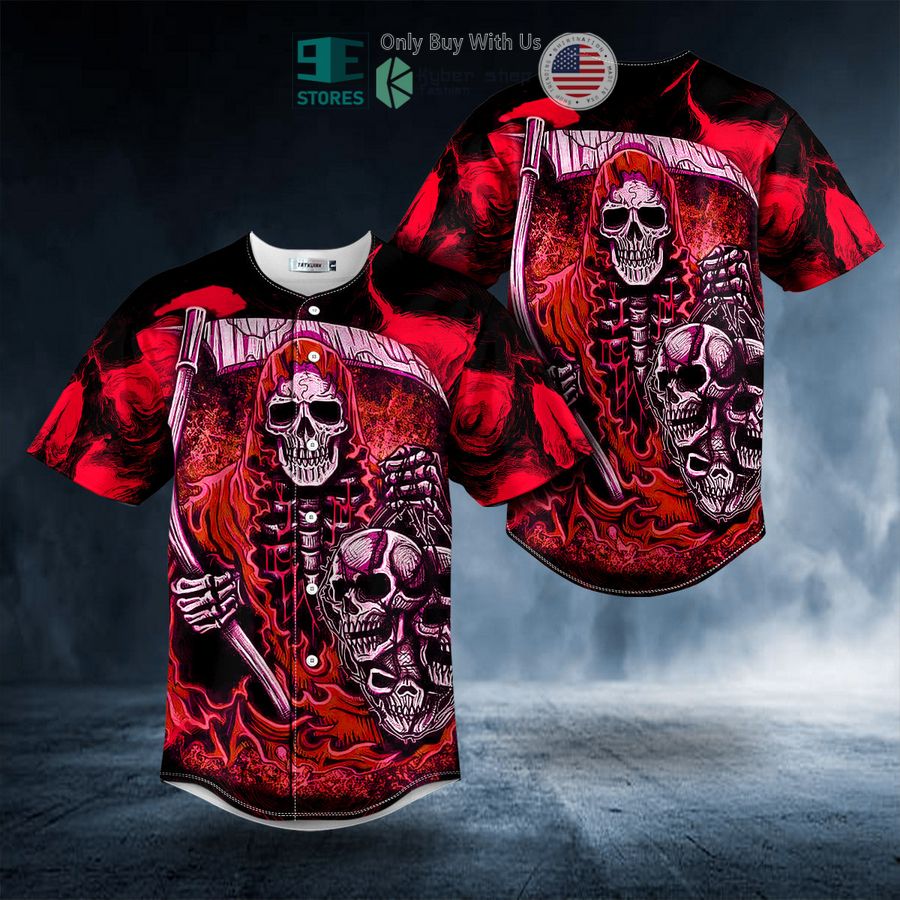 red grim reaper skull baseball jersey 1 77522