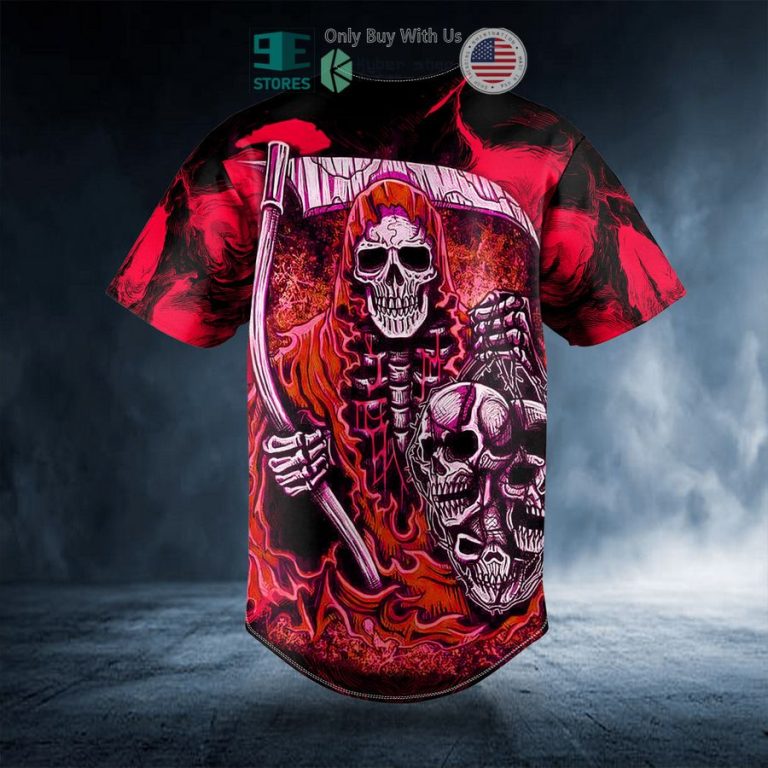 red grim reaper skull baseball jersey 3 72504