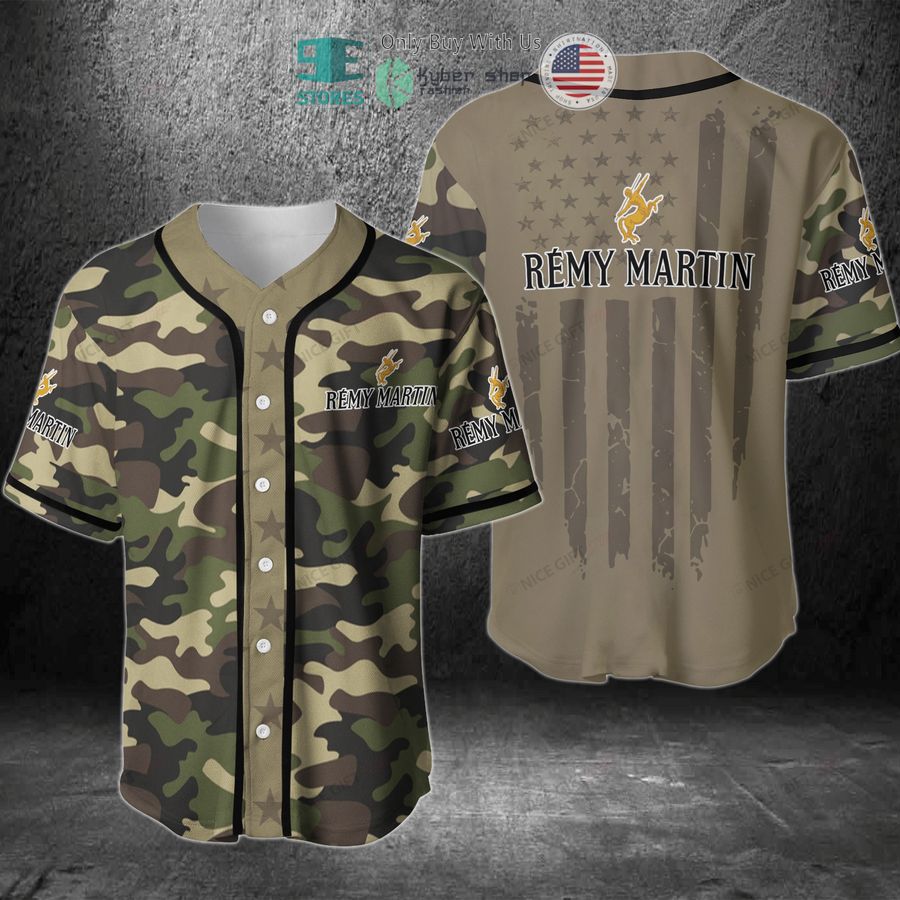 BEST Remy Martin United States Flag green camo Baseball Jersey