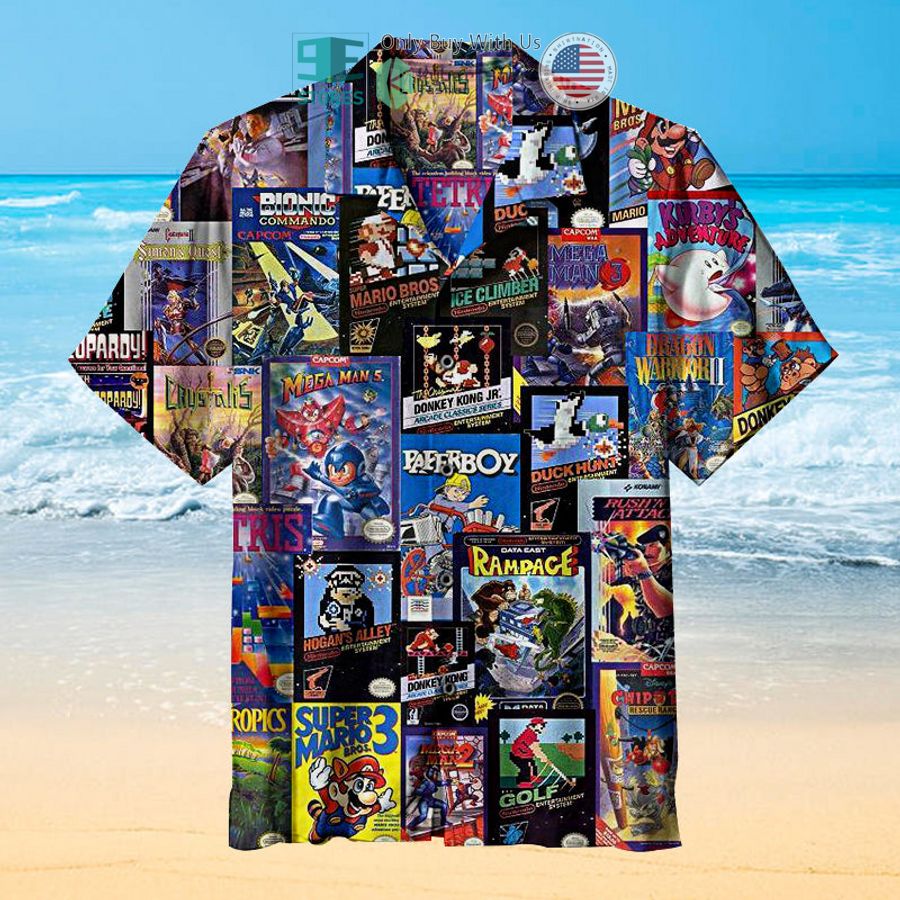 retro video game cogllage hawaiian shirt 1 21899