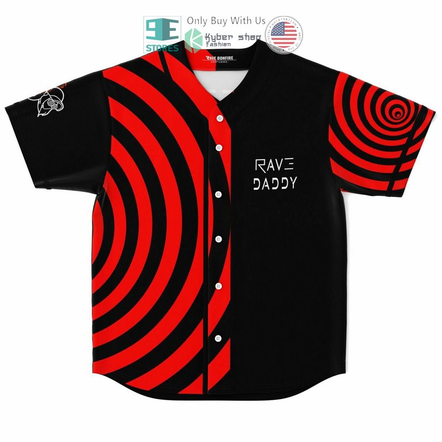 rezz rave daddy black red baseball jersey 2 90372