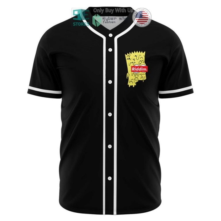 riddim bart simpson black baseball jersey 2 55989