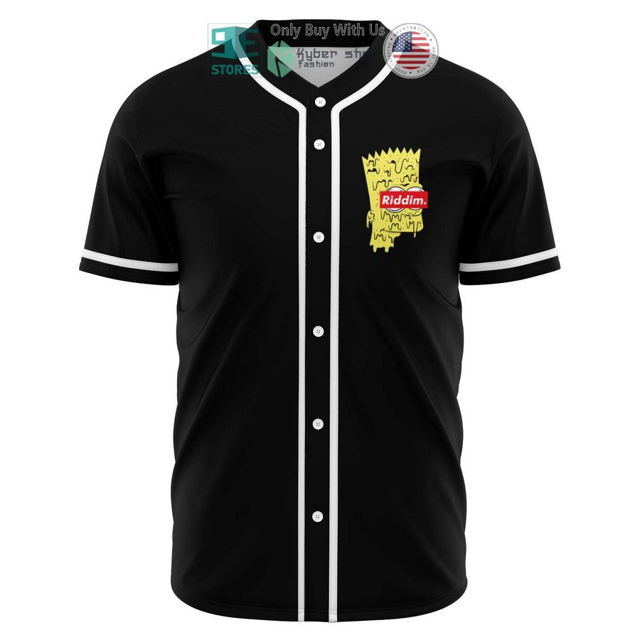 riddim bart simpson black baseball jersey 2 55989