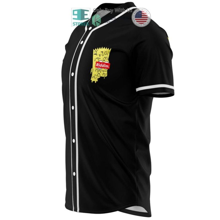 riddim bart simpson black baseball jersey 3 89836