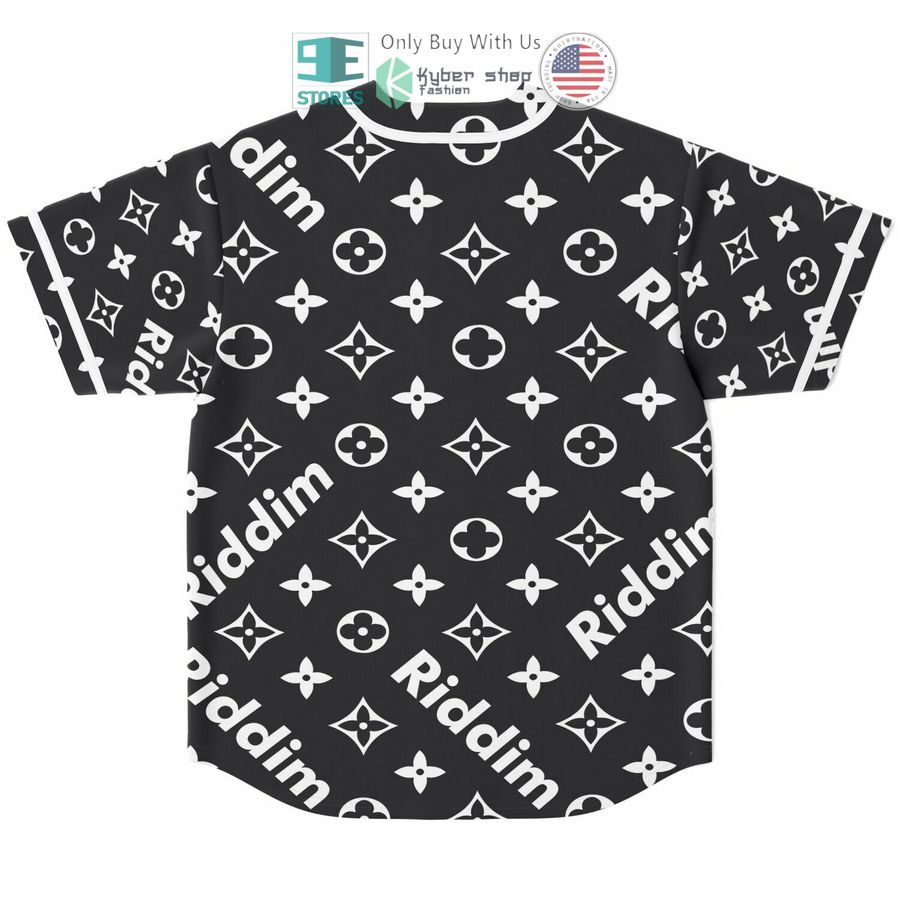 riddim louis vuitton black pattern baseball jersey 2 64938