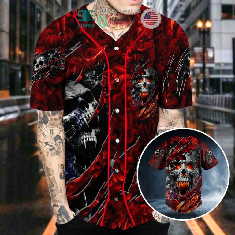 ripped fire eyes vampire skull baseball jersey 2 24664