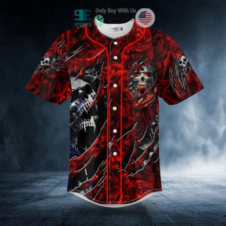 ripped fire eyes vampire skull baseball jersey 3 26096