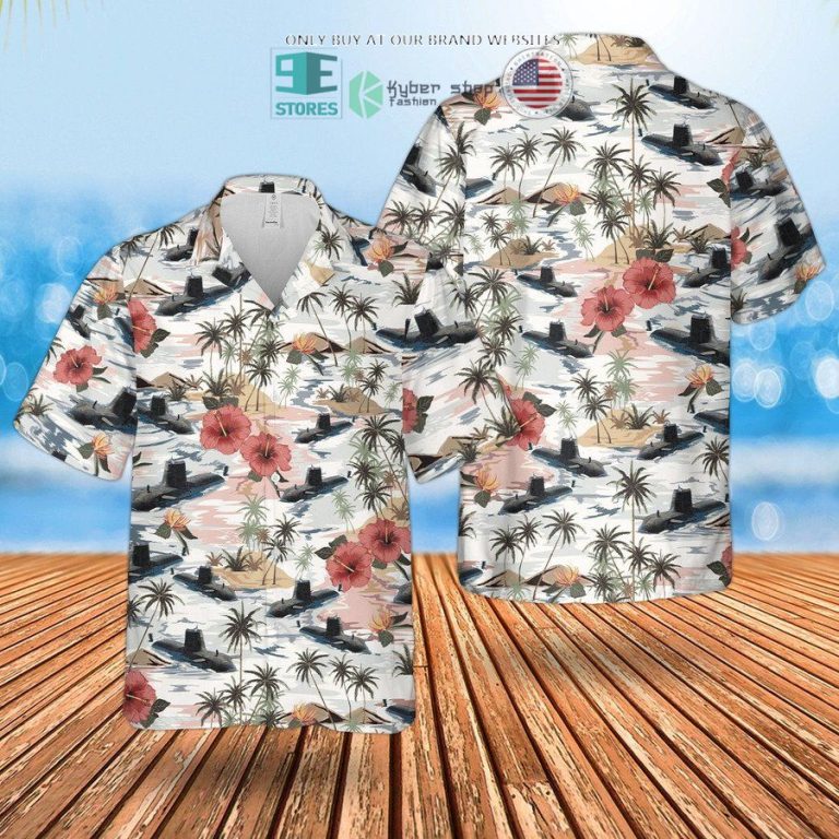 rn astute class submarine hms audacious s122 hawaiian shirt shorts 2 7264