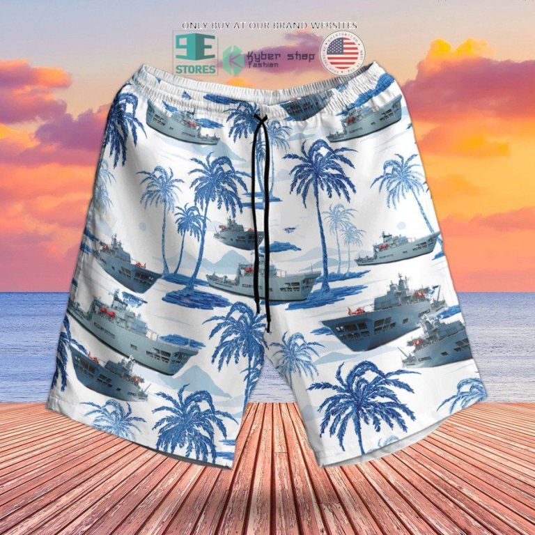 rn rfa wave ruler a390 fast fleet tanker hawaiian shirt shorts 3 91333