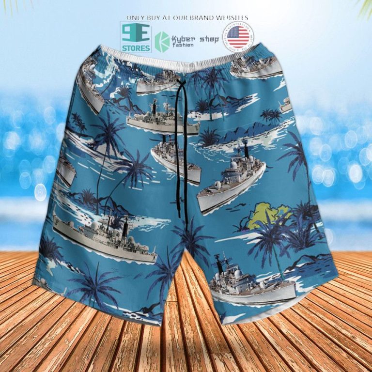 rn sheffield class type 42 destroyer hawaiian shirt shorts 3 9227