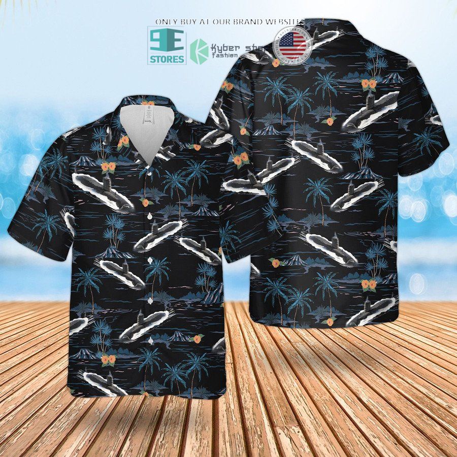 rn trafalgar class attack submarine hms talent s92 hawaiian shirt shorts 1 25682