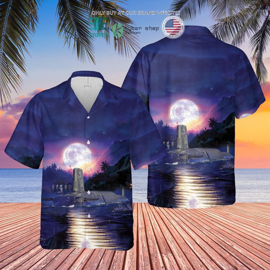 rn vanguard class ballistic missile submarine moon purple hawaiian shirt shorts 1 87372