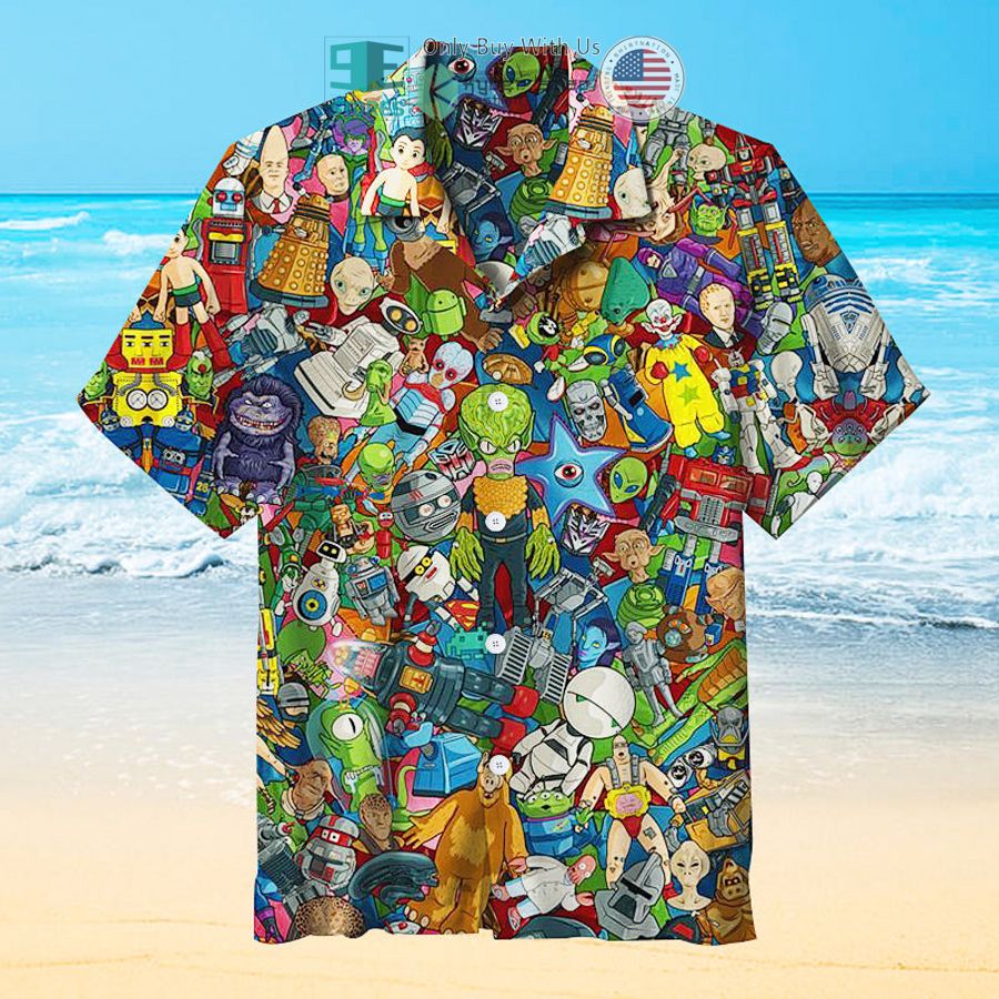 robots and aliens hawaiian shirt 1 50897