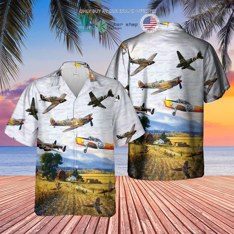 royal air force battle of britain historical aircrafts hawaiian shirt shorts 1 70394