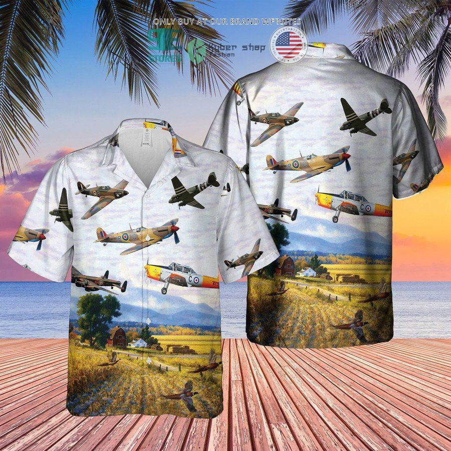 royal air force battle of britain historical aircrafts hawaiian shirt shorts 2 5803