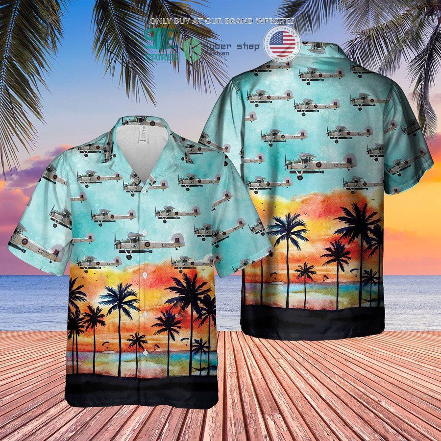 royal navy historical fairey swordfish hawaiian shirt 2 94007