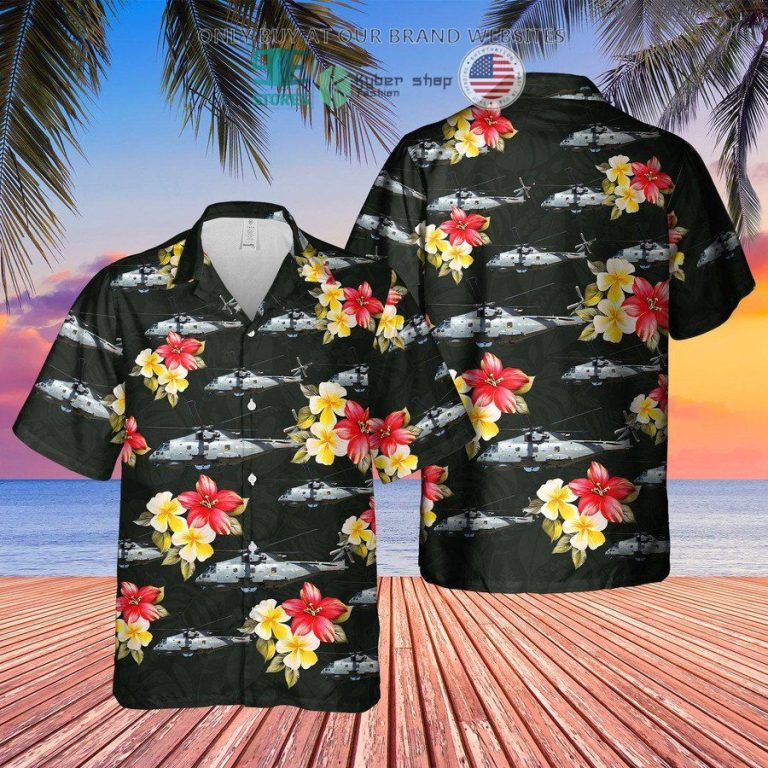 royal navy merlin hm mk2 flowers hawaiian shirt 1 2097