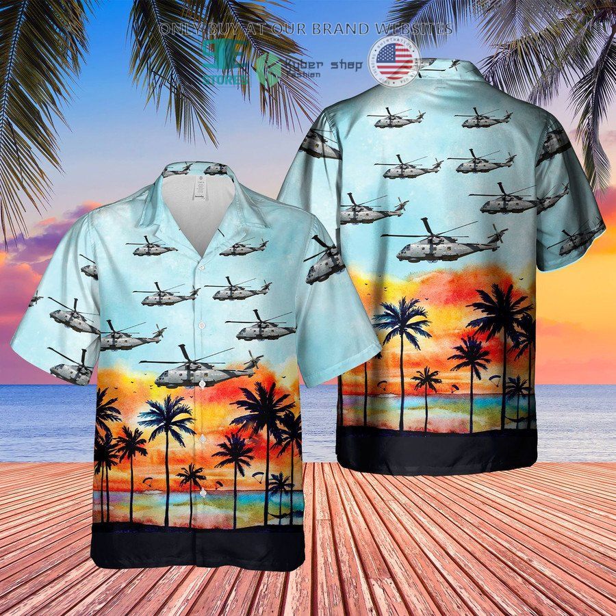royal navy merlin hm mk2 sunset hawaiian shirt 1 92728