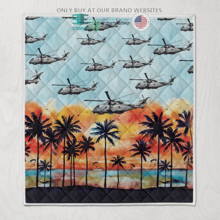 royal navy merlin hm mk2 sunset quilt blanket 1 39696