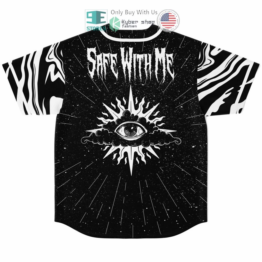 safe with me black white baseball jersey 2 13422