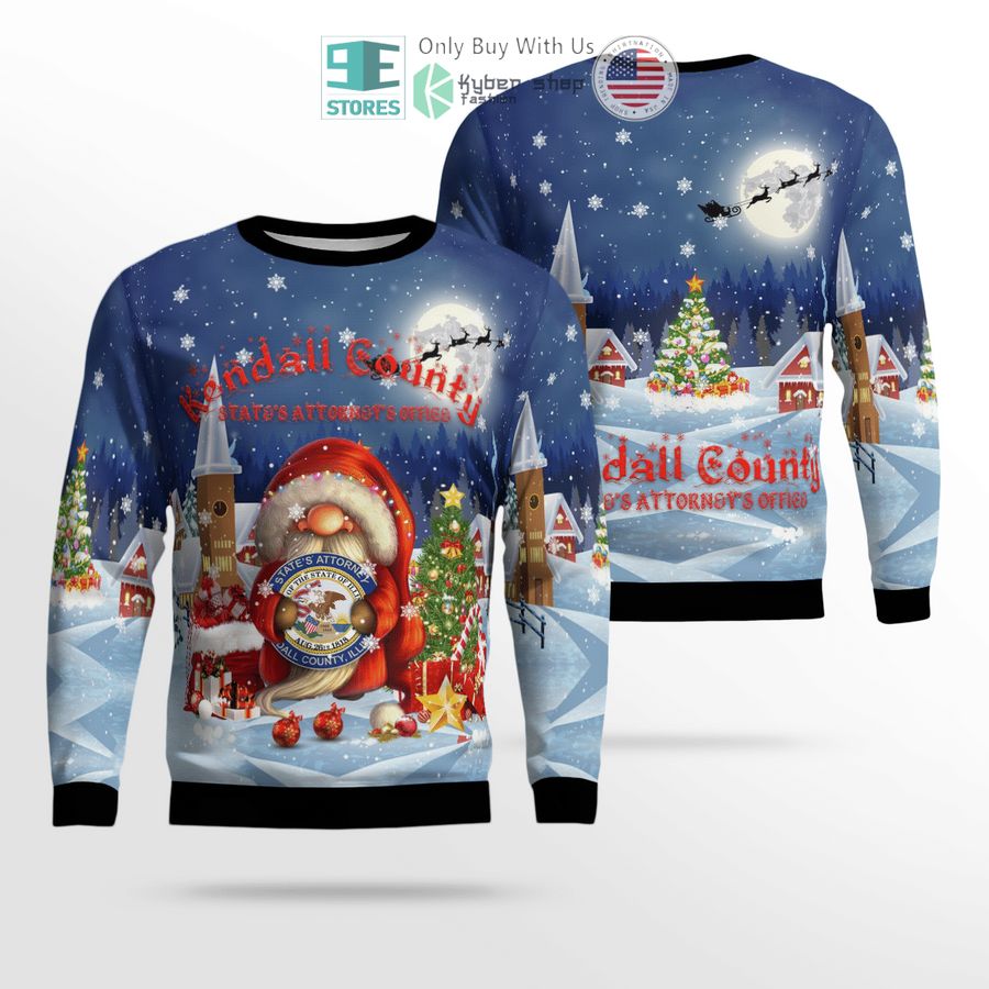 santa claus kendall county states attorneys office sweater sweatshirt 1 81785