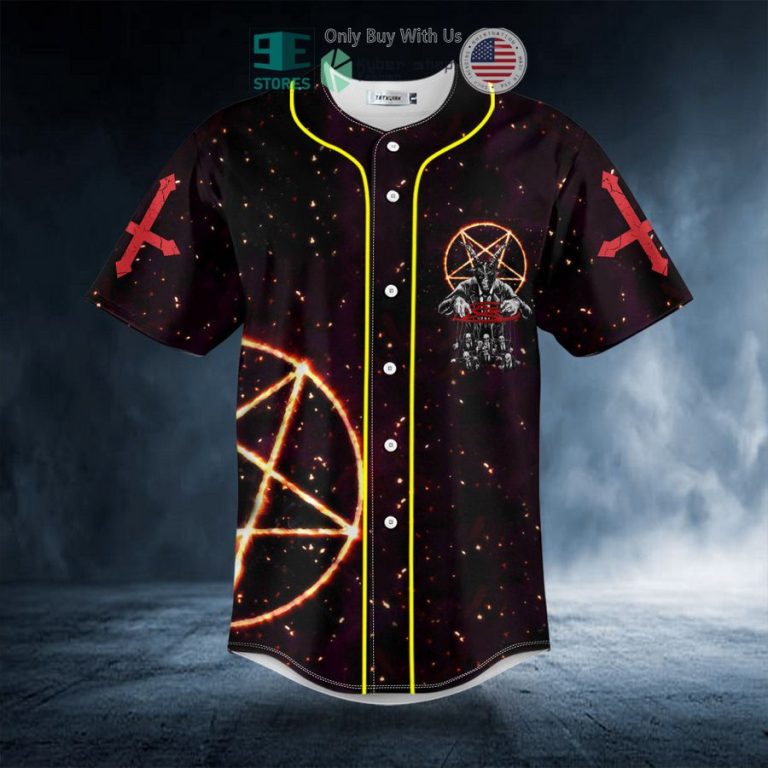 satanic symbol baphomets hunt skull baseball jersey 3 98328