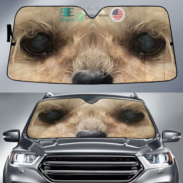 schnauzer eyes car sun shade 1 56367