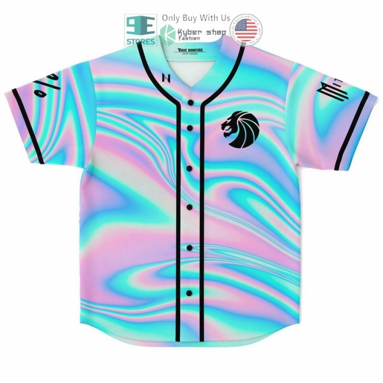 seven lions logo hologram pattern baseball jersey 1 39221